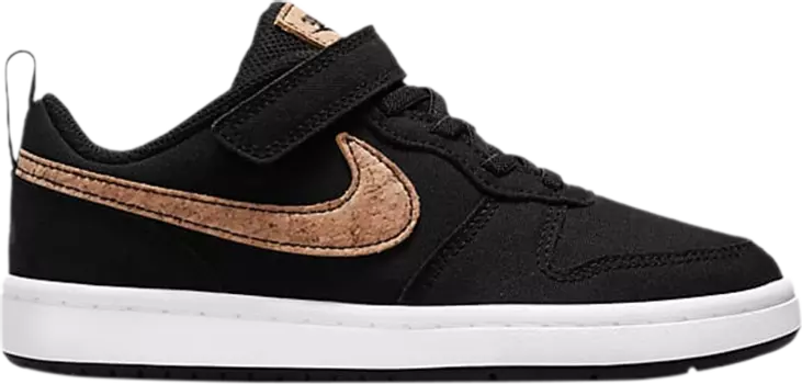 Кроссовки Nike Court Borough Low 2 Canvas PS 'Black Cork', черный