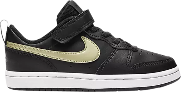 Кроссовки Nike Court Borough Low 2 PS 'Black Metallic Gold Star', черный