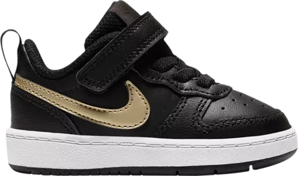 Кроссовки Nike Court Borough Low 2 TD 'Black Metallic Gold Star', черный