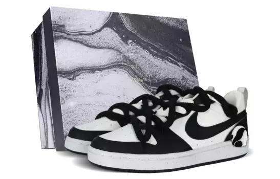 Кроссовки Nike Court Borough Skateboarding Shoes Women's Low-top Black/white, черный/белый
