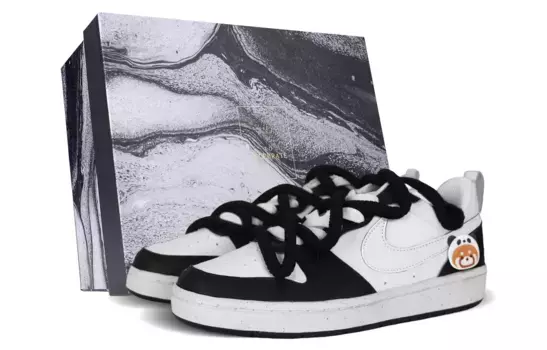 Кроссовки Nike Court Borough Skateboarding Shoes Women's Low-top Black/white, черный/белый