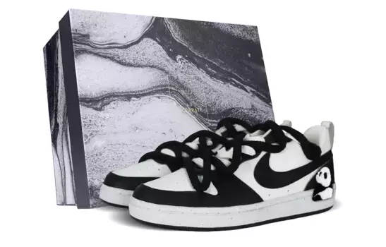 Кроссовки Nike Court Borough Skateboarding Shoes Women's Low-top Black/white, черный/белый