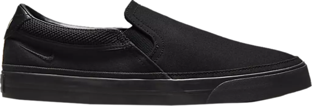 Кроссовки Nike Court Legacy Slip-On 'Triple Black', черный