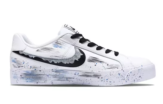 Кроссовки Nike Court Royale Skateboarding Shoes Unisex Low-top White, черный