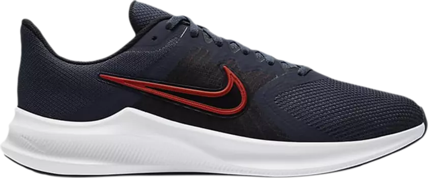 Кроссовки Nike Downshifter 11 Extra Wide 'Thunder Blue Chile Red', синий