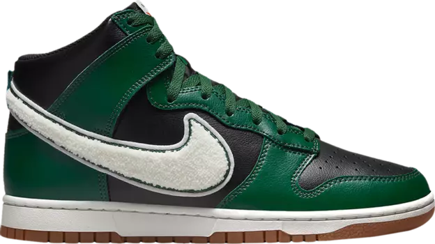 Кроссовки Nike Dunk High 'Chenille Swoosh - Gorge Green', черный