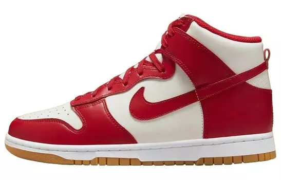 Кроссовки Nike Dunk High Sail Gym Red Gum Women's, коричневый