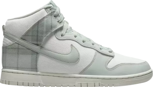 Кроссовки Nike Dunk High SE 'Mint Plaid', зеленый