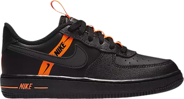 Кроссовки Nike Force 1 LV8 KSA PS 'Black Total Orange', черный