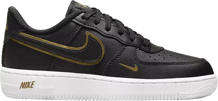 Кроссовки Nike Force 1 LV8 PS 'Metallic Swoosh Pack - Black', черный