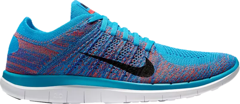 Кроссовки Nike Free 4.0 Flyknit 'Blue Lagoon Crimson', синий
