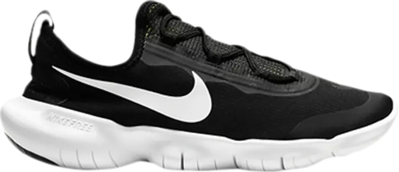 Кроссовки Nike Free RN 5.0 2020 GS 'Black White', черный