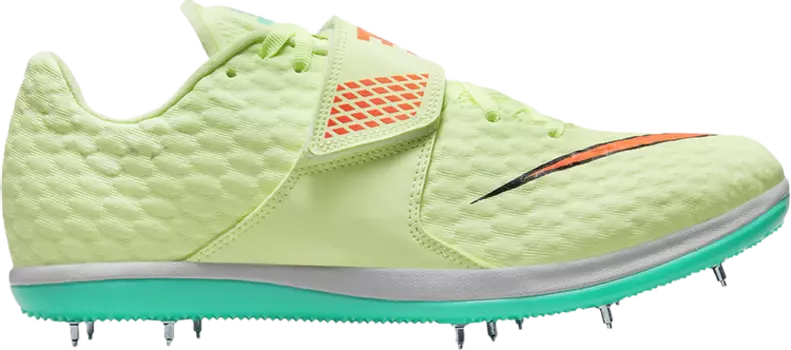 Кроссовки Nike High Jump Elite 'Barely Volt Hyper Orange', зеленый