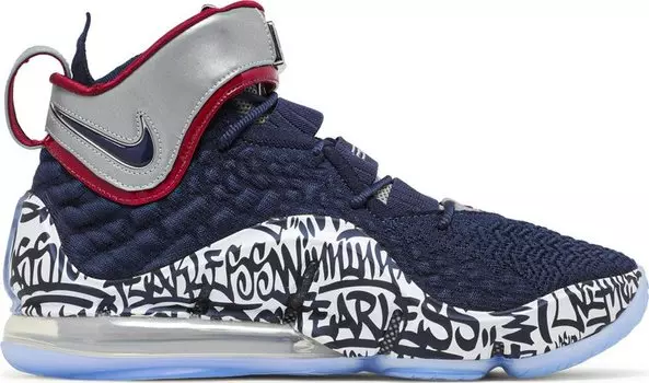 Кроссовки Nike LeBron 17 'LeBron 4 Cold Blue Graffiti', синий