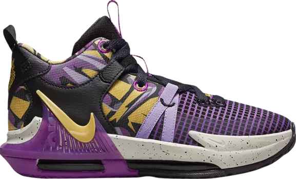 Кроссовки Nike LeBron Witness 7 SE GS 'Lakers Graffiti', фиолетовый