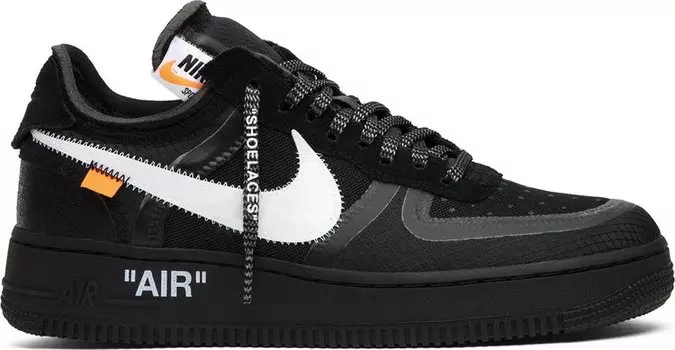 Кроссовки Nike Off-White x Air Force 1 Low 'Black', черный