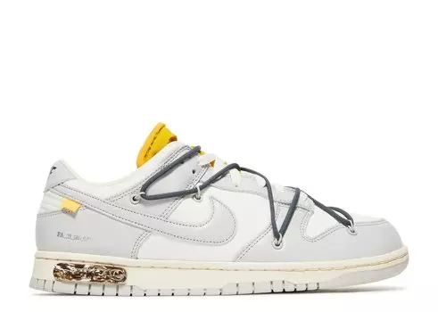 Кроссовки Nike Off-White X Dunk Low 'Lot 41 Of 50', белый