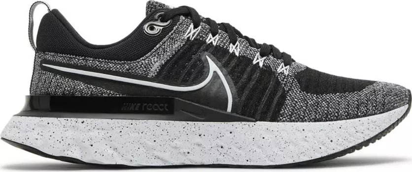 Кроссовки Nike React Infinity Run Flyknit 2 'White Black', черный