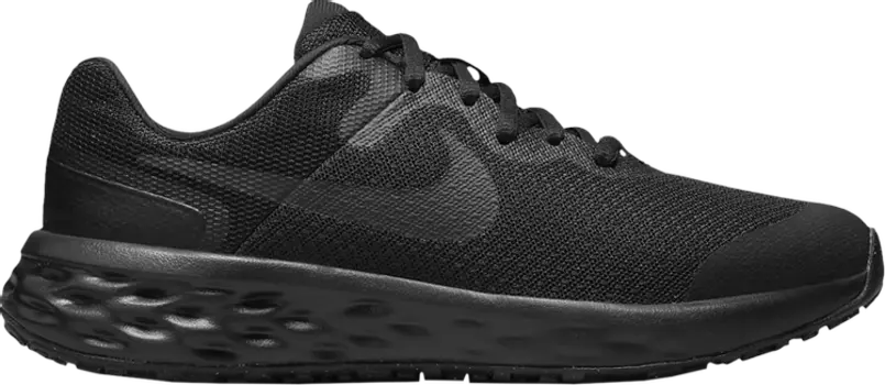 Кроссовки Nike Revolution 6 GS 'Black Dark Smoke Grey', черный
