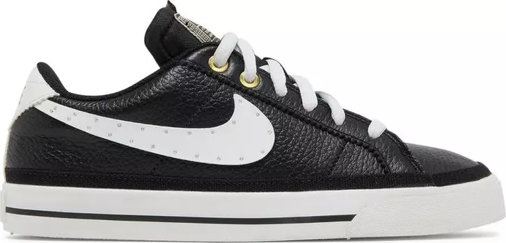 Кроссовки Nike Serena Williams Design Crew x Wmns Court Legacy 'Black Metallic Gold', черный
