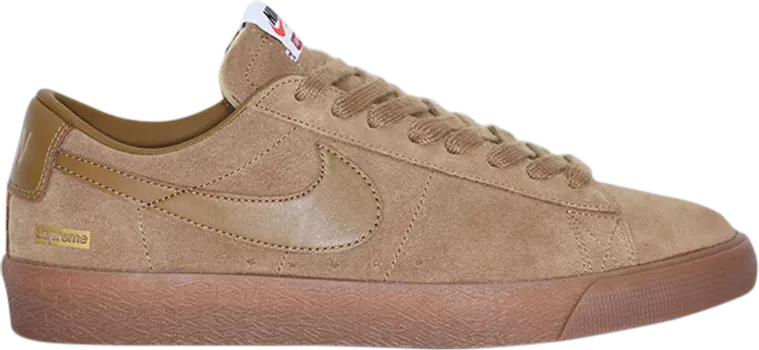 Кроссовки Nike Supreme x SB Blazer Low GT 'Golden Beige', коричневый