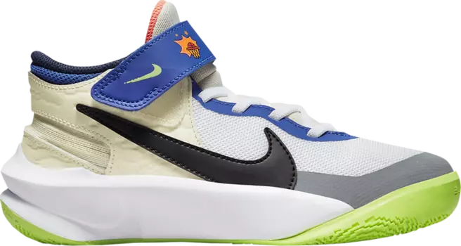 Кроссовки Nike Team Hustle D10 FlyEase GS 'White Multi-Color', белый