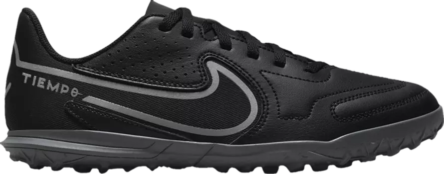 Кроссовки Nike Tiempo Legend 9 Club TF GS 'Black Iron Grey', черный