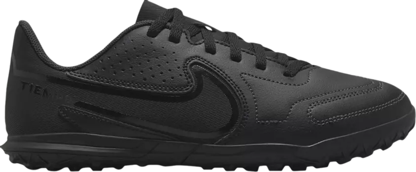 Кроссовки Nike Tiempo Legend 9 Club TF GS 'Black White', черный
