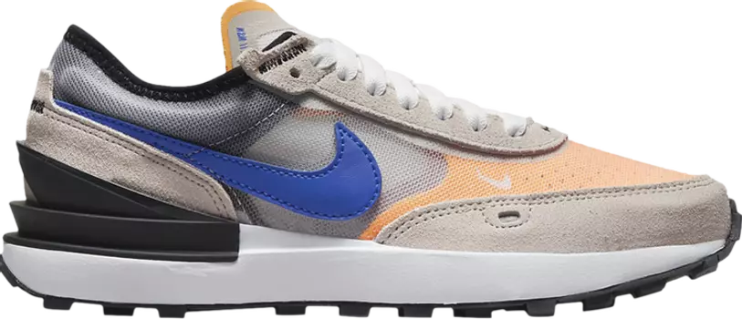 Кроссовки Nike Waffle One GS 'Light Bone Blue Orange', серый