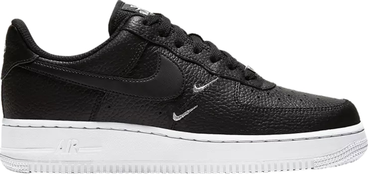 Кроссовки Nike Wmns Air Force 1 '07 Essential 'Tumble Leather - Black', черный