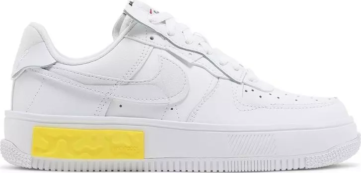 Кроссовки Nike Wmns Air Force 1 Fontanka 'White Opti Yellow', белый