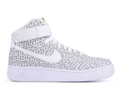 Кроссовки Nike WMNS AIR FORCE 1 HIGH LX 'JUST DO IT', белый