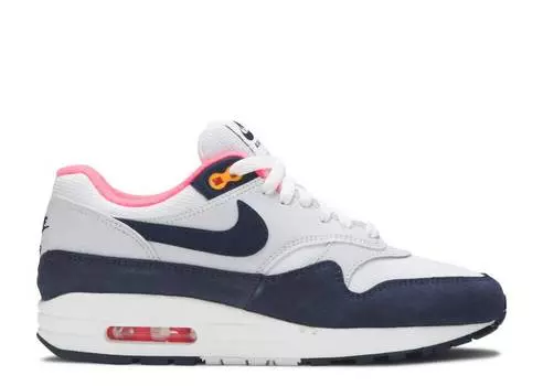 Кроссовки Nike WMNS AIR MAX 1 'MIDNIGHT NAVY PINK', белый
