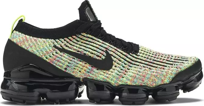 Кроссовки Nike Wmns Air Vapor Max Flyknit 3, черно-зеленый