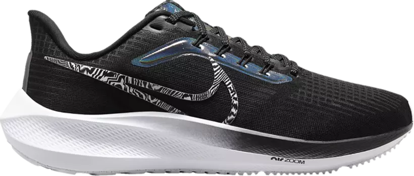 Кроссовки Nike Wmns Air Zoom Pegasus 39 'Black Zebra Iridescent', черный
