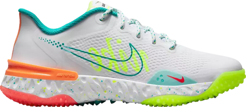 Кроссовки Nike Wmns Alpha Huarache Elite 3 Turf 'White Turbo Green', белый