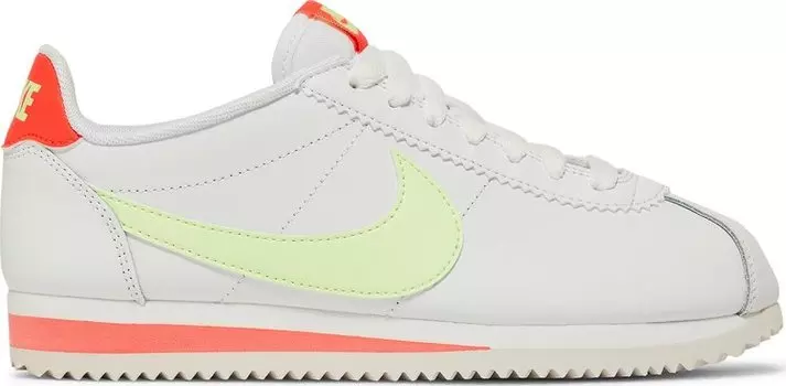 Кроссовки Nike Wmns Classic Cortez Leather 'Volt Flash Crimson', белый