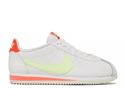 Кроссовки Nike WMNS CLASSIC CORTEZ LEATHER 'VOLT FLASH CRIMSON', белый