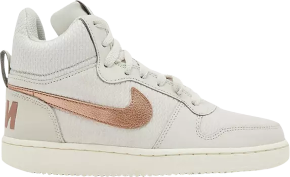 Кроссовки Nike Wmns Court Borough Mid Premium 'Light Bone Metallic Red Bronze', белый
