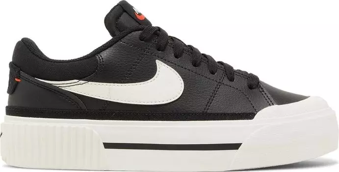 Кроссовки Nike Wmns Court Legacy Lift 'Black Sail', черный