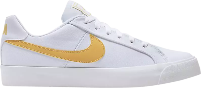 Кроссовки Nike Wmns Court Royale AC Canvas 'White Topaz Gold', белый
