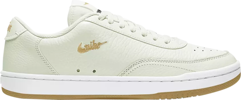 Кроссовки Nike Wmns Court Vintage Premium 'Summit White Metallic Gold', зеленый