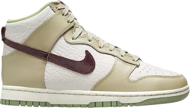 Кроссовки Nike Wmns Dunk High 'Light Bone Alligator', белый