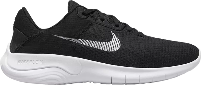Кроссовки Nike Wmns Flex Experience Run 11 Extra Wide 'Black White', черный