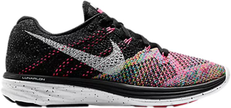 Кроссовки Nike Wmns Flyknit Lunar 3 'Pink Pow', черный