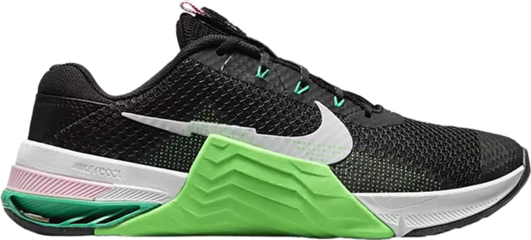 Кроссовки Nike Wmns Metcon 7 'Black Green Strike', черный