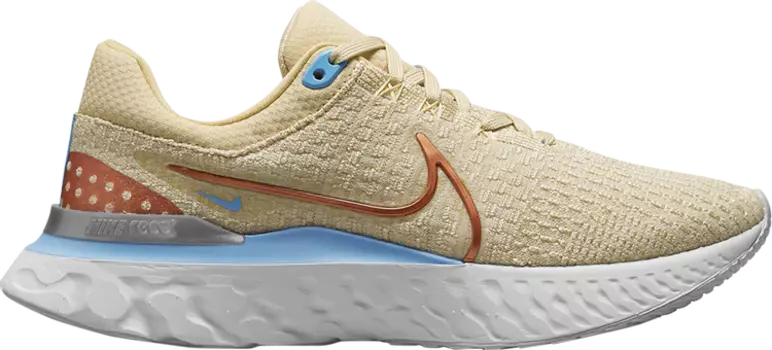Кроссовки Nike Wmns React Infinity Run Flyknit 3 'Sesame Metallic Copper', коричневый
