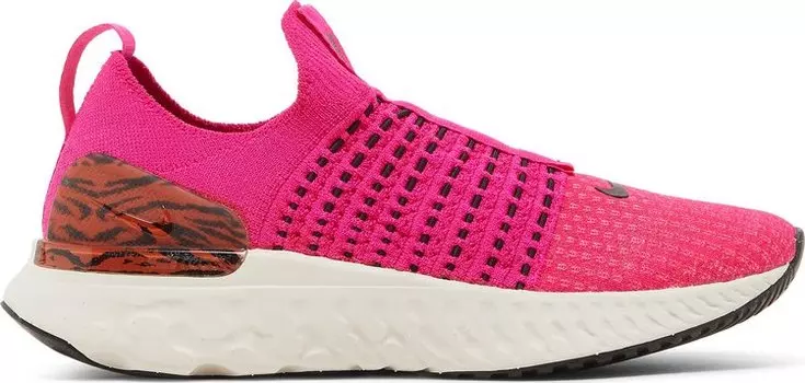 Кроссовки Nike Wmns React Phantom Run Flyknit 2 'Pink Prime Zebra', розовый