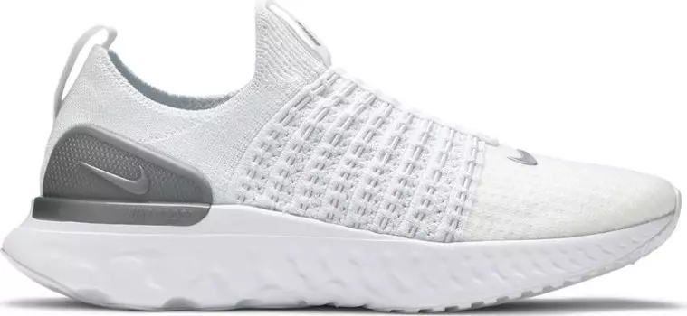 Кроссовки Nike Wmns React Phantom Run Flyknit 2 'True White Silver', белый