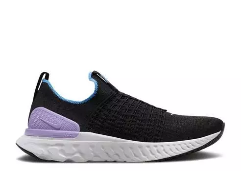 Кроссовки Nike WMNS REACT PHANTOM RUN FLYKNIT 2 'BLACK LILAC', черный